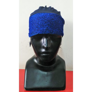 Glitter Hijab Bonnet Cap-Navy Blue